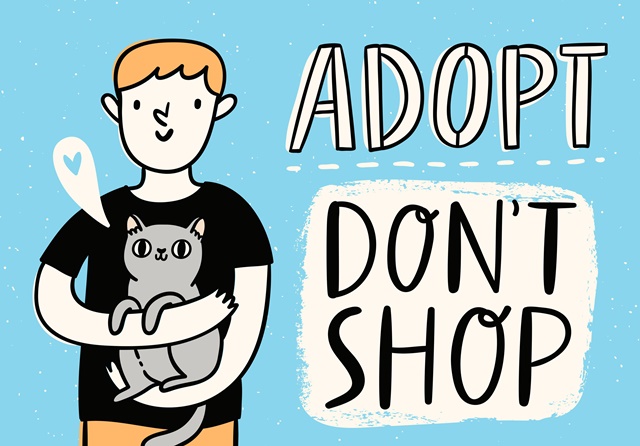 Clipart of the Adopt don't shop
